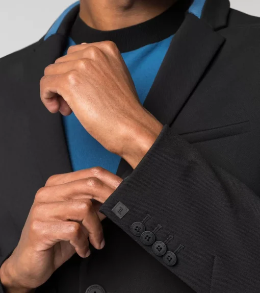 Striped Detailed Driving Knit Blazer